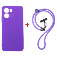 Чохол до мобільного телефона Dengos Case + Cross-body Strap OPPO A6x/A6k 4G Purple+Purple (DG-KM-CCRB-59)