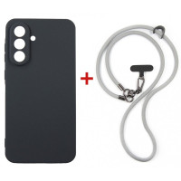 Чохол до мобільного телефона Dengos Case + Cross-body Strap Samsung Galaxy A57 Black+Grey (DG-KM-CCRB-09)