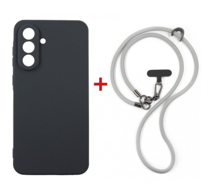 Dengos Чохол до мобільного телефона Dengos Case + Cross-body Strap Samsung Galaxy A57 Black+Grey (DG-KM-CCRB-09)