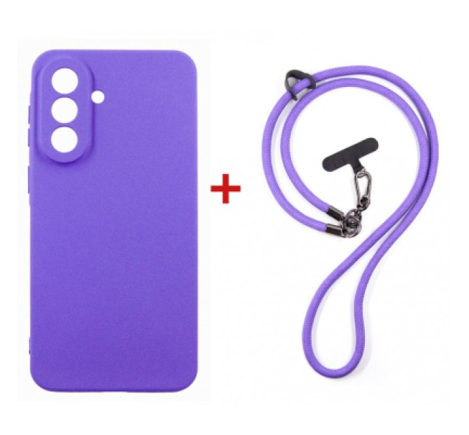 Dengos Чохол до мобільного телефона Dengos Case + Cross-body Strap Xiaomi Redmi 15 Purple+Purple (DG-KM-CCRB-46)