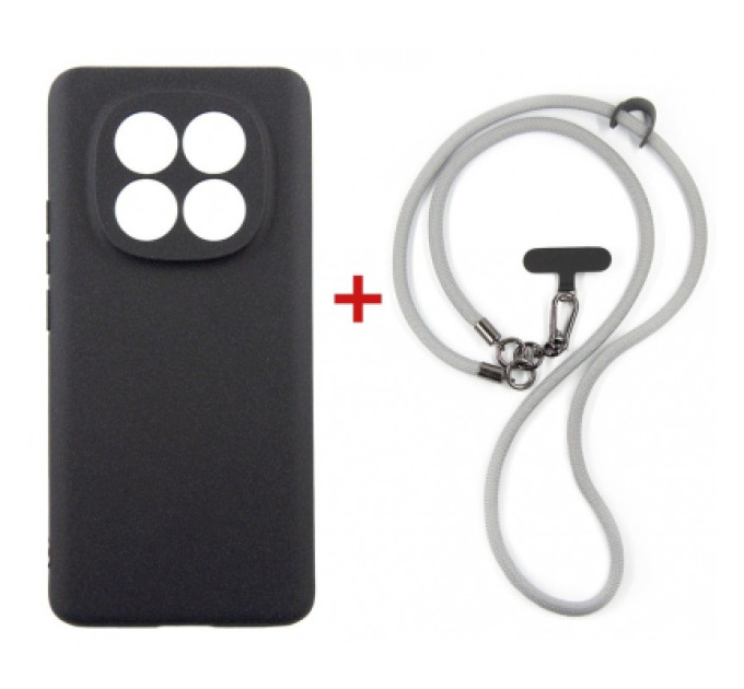 Dengos Чохол до мобільного телефона Dengos Case + Cross-body Strap Xiaomi Redmi Note 15 Black+Grey (DG-KM-CCRB-33)