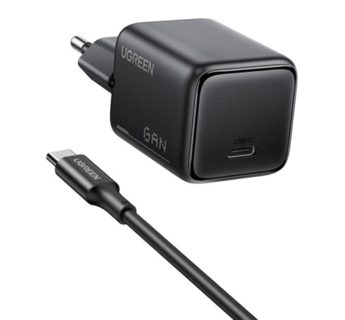 Ugreen Зарядний пристрій Ugreen X517 USB-C PD25W GaN black (65736)