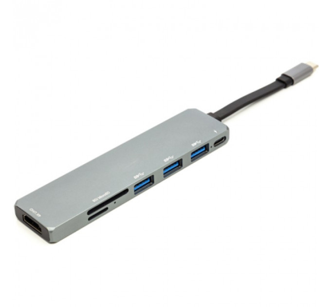 Концентратор USB 3.1 Type-C to USB Hub, HDMI, Card Reader (SD, micro SD) PowerPlant (CA912094)