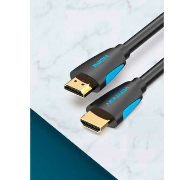 Vention Кабель мультимедійний HDMI to HDMI 15.0m V2.0 4K 30Hz PVC Vention (VAA-M02-B1500)