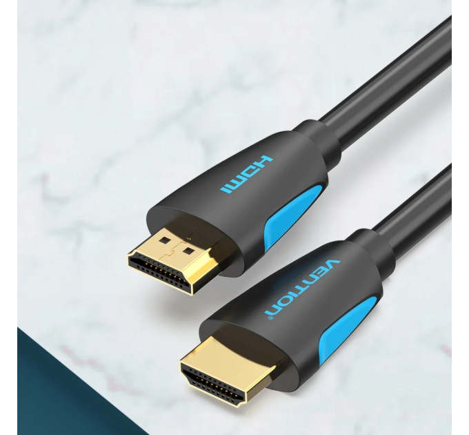 Vention Кабель мультимедійний HDMI to HDMI 15.0m V2.0 4K 30Hz PVC Vention (VAA-M02-B1500)