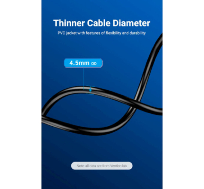 Кабель мультимедійний HDMI to HDMI 50.0m V2.0 Optical 4K 60Hz 18Gbps Dolby 7.1 PVC Black Zinc Alloy Vention (ALABX)