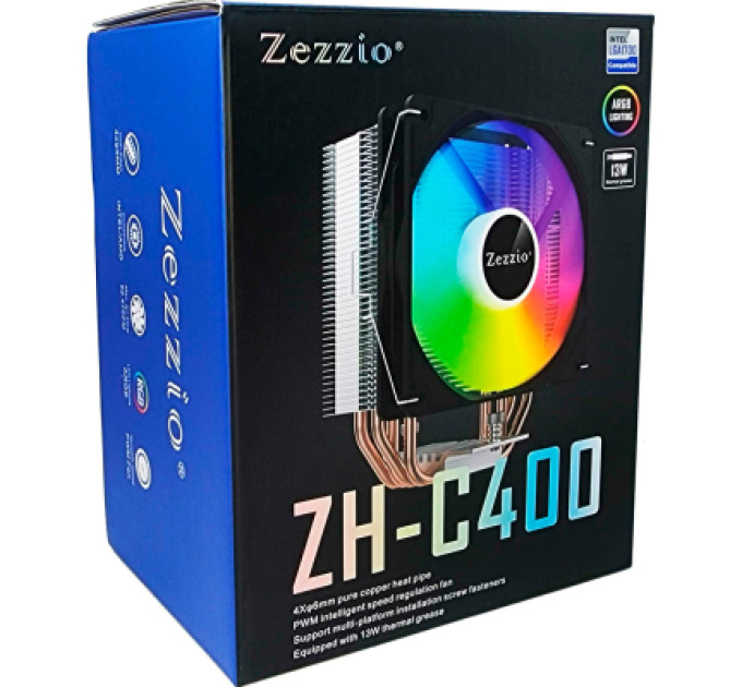 Zezzio Кулер до процесора Zezzio ZH-C400 V2 ARGB/SRGB Ultra Fan