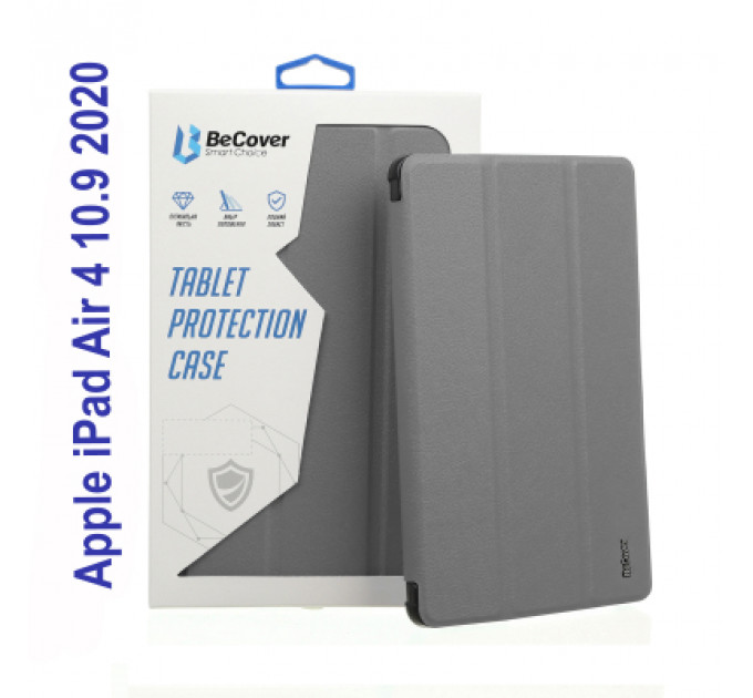 Чохол до планшета BeCover Soft Edge Pencil mount Apple iPad Air 4 10.9 2020/2021 Gray (706820)