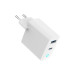 Gembird Зарядний пристрій Gembird 1хUSB-A (QC3.0 18W) + 1xType-C (PD 65W) white (TA-UC-PDQC65L-W-01)