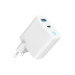 Gembird Зарядний пристрій Gembird 1хUSB-A (QC3.0 18W) + 1xType-C (PD 65W) white (TA-UC-PDQC65L-W-01)