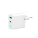 Зарядний пристрій Gembird 1хUSB-A (QC3.0 18W) + 1xType-C (PD 65W) white (TA-UC-PDQC65L-W-01)