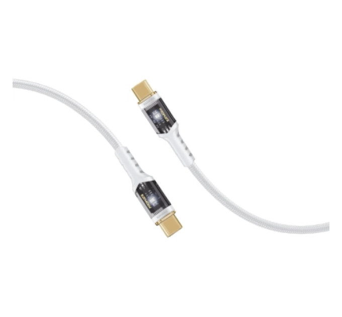 Дата кабель USB-C to USB-C lucidline-cc120.white Promate (lucidline-cc120.white)