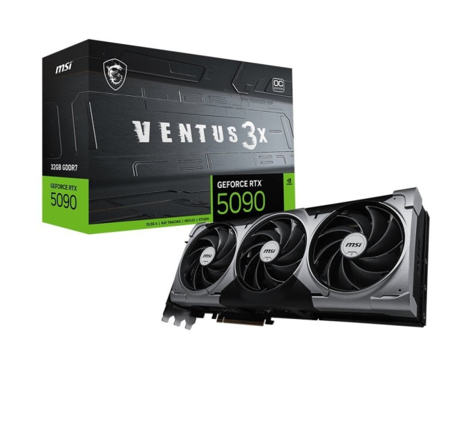 Відеокарта GF RTX 5090 32GB GDDR7 Ventus 3X OC MSI (GeForce RTX 5090 32G VENTUS 3X OC)