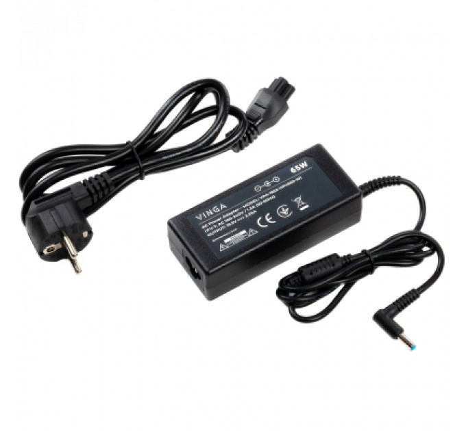 Блок живлення до ноутбуку Vinga HP 65W 19.5V 3.33А 4.5*3.0 (VPA-1953-HP4530-101)