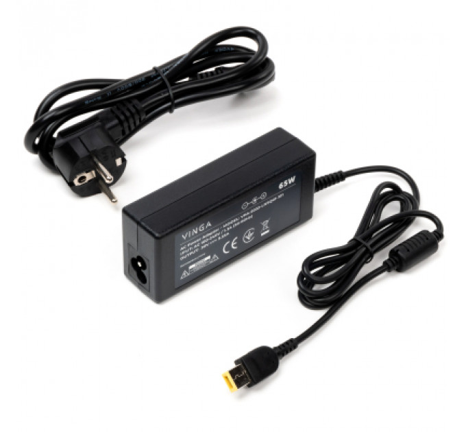 Блок живлення до ноутбуку Vinga Lenovo 65W 20V 3.25А square with pin (VPA-2032-LNSQ01-101)