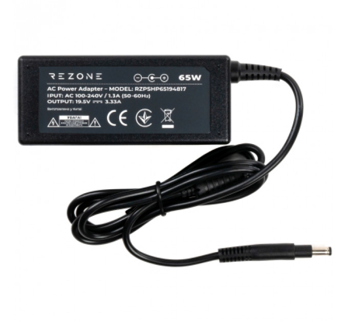 Блок живлення до ноутбуку Rezone HP 65W 19.5V 3.33А 4.8*1.7 long (RZPSHP65194817)