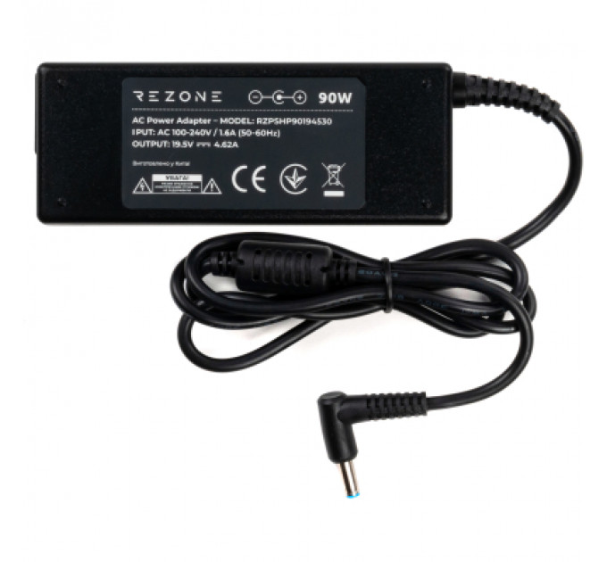 Блок живлення до ноутбуку Rezone HP 90W 19.5V 4.62А 4.5*3.0 (RZPSHP90194530)