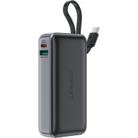 Батарея універсальна Acefast 10000mAh 30W PD, USB-C witch cable, USB-A, Li-Pol, M7 Black (6974316283379)