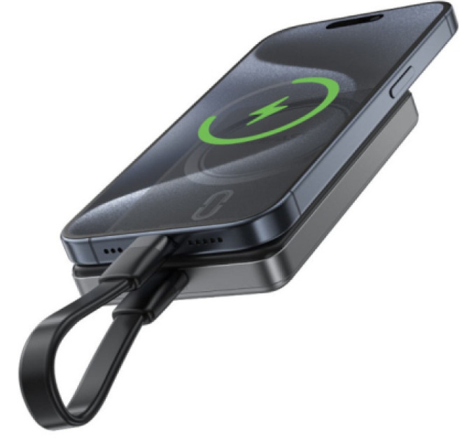 Acefast Батарея універсальна Acefast Magnetic Wireless 10000mAh 20W PD, QC/3.0, QI 15W, M12 Black (6974316283393)