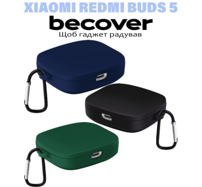 Чохол для навушників BeCover Silicon для Xiaomi Redmi Buds 5 Deep Blue (710957)