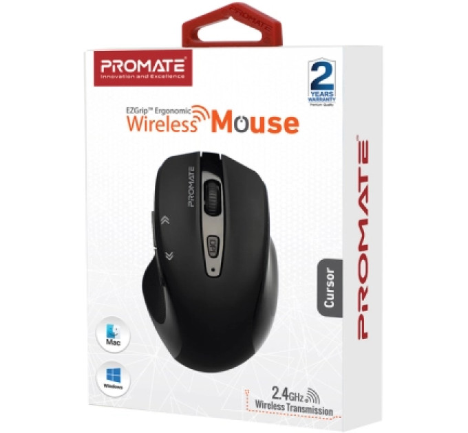 Мишка Promate Cursor Wireless Black (cursor.black)
