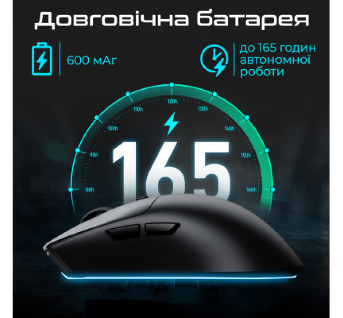 RAWM Мишка RAWM SA-MH01Pro Wireless/Bluetooth Black (SA-MH01PRO.black)