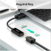 Перехідник Display Port M to HDMI F 4K30Hz black Ugreen (40363)