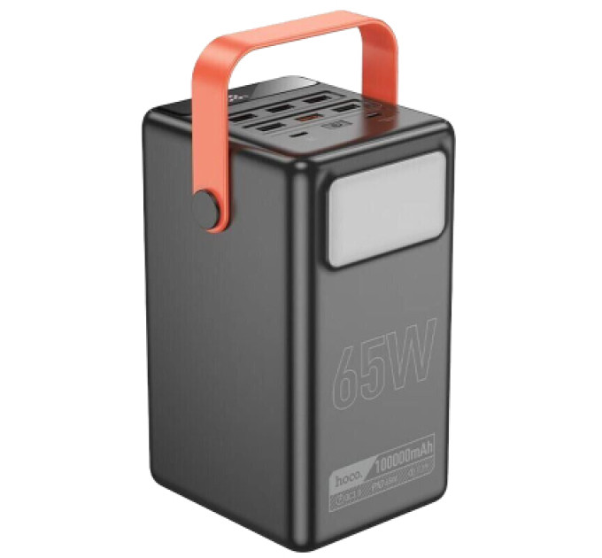 HOCO Батарея універсальна HOCO 100000mAh Max Centurion PD/65W, QC, LED Lamp, Black (DB03 / 714722)