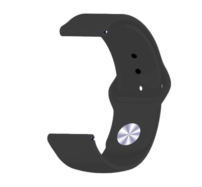Силіконовий ремінець BeCover для Samsung Galaxy (20mm)/Watch 5/ Watch 4 40/44mm/Watch 4 Classic 42mm/Watch Active/Active 2 40/44mm/Watch 3 41mm/Gear S2/Classic/Gear Sport Black (706176)