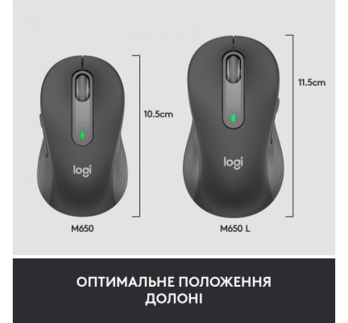 Мишка Logitech Signature M650 Wireless for Business Graphite (910-006274)