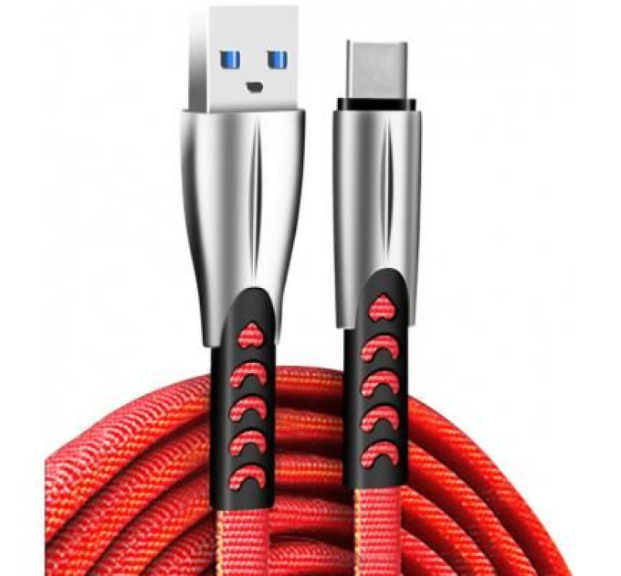 ColorWay Дата кабель USB 2.0 AM to Type-C 1.0m zinc alloy red ColorWay (CW-CBUC012-RD)