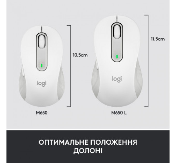 Мишка Logitech Signature M650 Wireless for Business Off-White (910-006275)