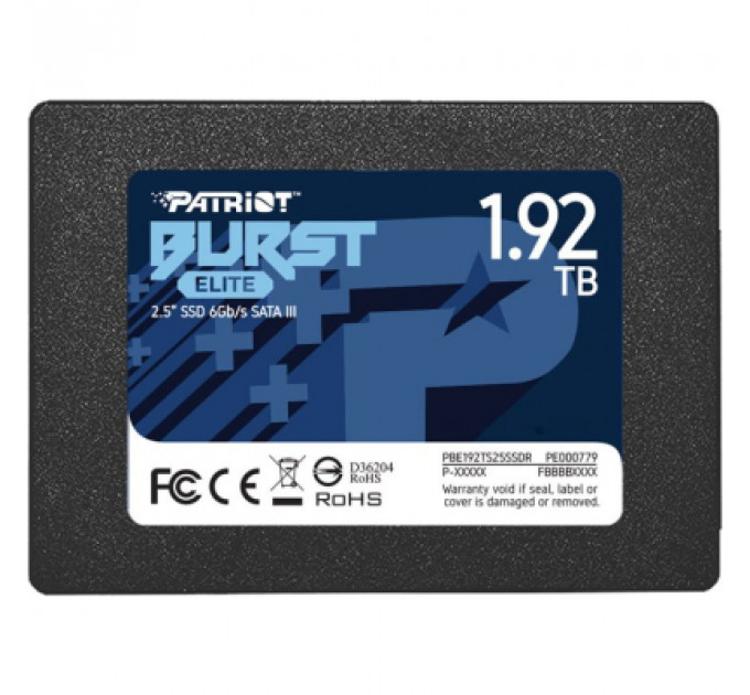Накопичувач SSD 2.5" 1.92TB Burst Elite Patriot (PBE192TS25SSDR)