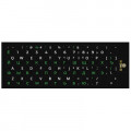 Наклейка на клавіатуру XoKo 48 keys UA/rus green, Latin white (XK-KB-STCK-SM)
