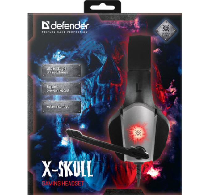 Defender Навушники Defender X-Skull Black-Grey (64585)
