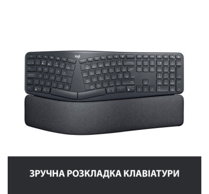 Logitech Клавіатура Logitech ERGO K860 for Business Bluetooth/Wireless UA Black (920-010352)