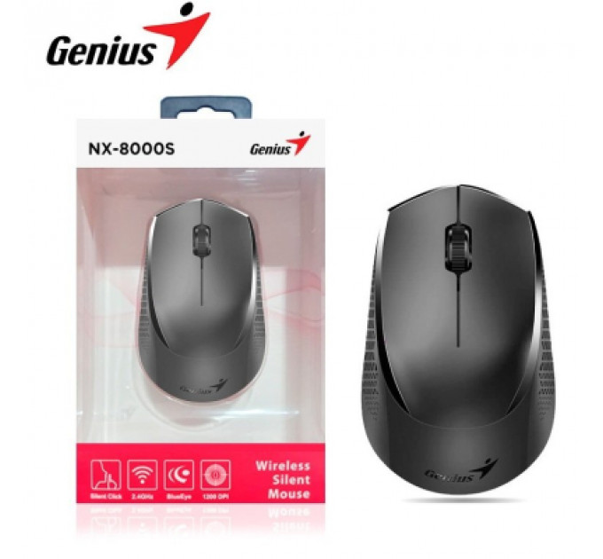 Мишка Genius NX-8000 Silent Wireless Black (31030025400)