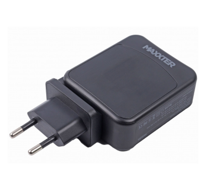 Maxxter Зарядний пристрій Maxxter 1USB-A + 2USB-C (PD 65W+PD 18W + QC 3.0) (WC-PD65W-01)