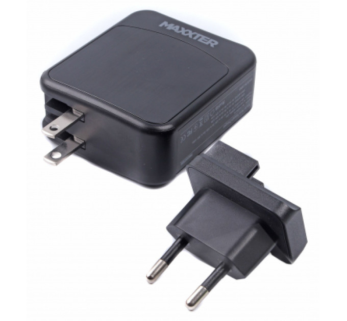 Maxxter Зарядний пристрій Maxxter 1USB-A + 2USB-C (PD 65W+PD 18W + QC 3.0) (WC-PD65W-01)