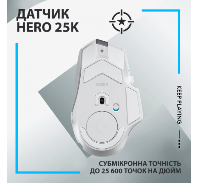 Мишка Logitech G502 X Lightspeed Wireless White (910-006189)