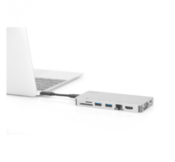 Концентратор Digitus Travel USB-C, 8 Port (DA-70866)