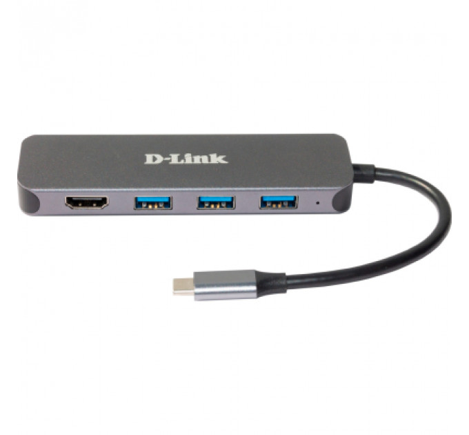 Концентратор D-Link USB-C 3xUSB3.0, 1xUSB-C, 1xHDMI (DUB-2333)