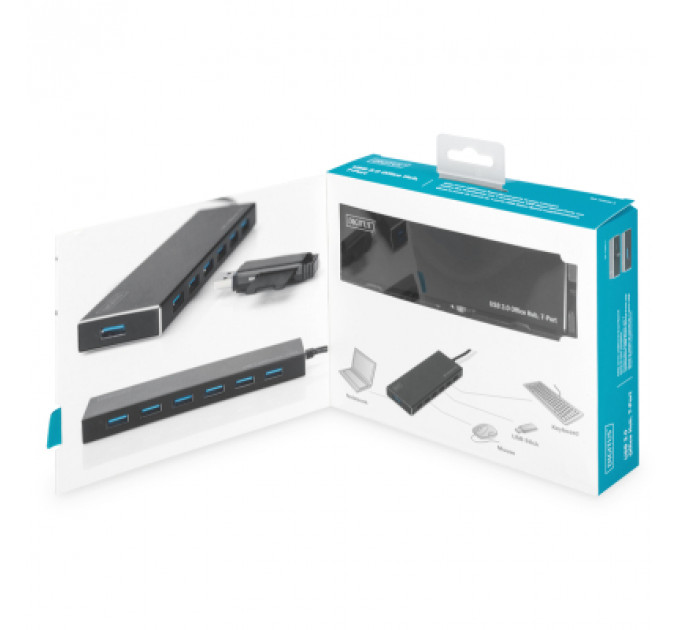 Концентратор Digitus USB 3.0 Hub, 7 Port (DA-70241-1)