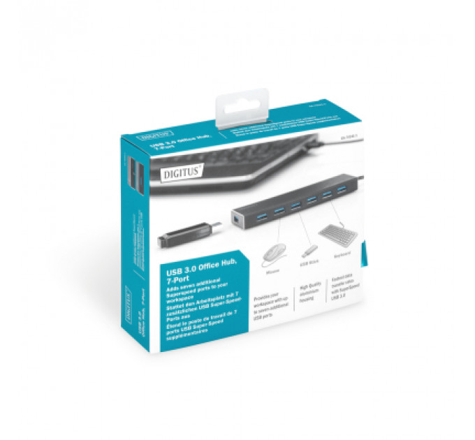 Концентратор Digitus USB 3.0 Hub, 7 Port (DA-70241-1)