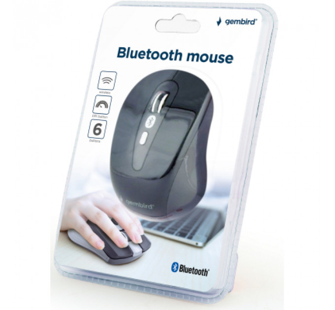 Мишка Gembird MUSWB-6B-01 Bluetooth Black (MUSWB-6B-01)