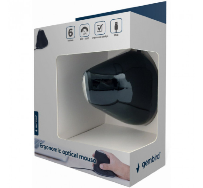 Мишка Gembird MUS-ERGO-03 USB Black (MUS-ERGO-03)
