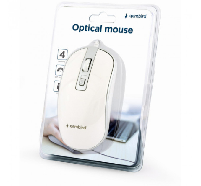 Мишка Gembird MUS-4B-06-WS USB White/Grey (MUS-4B-06-WS)