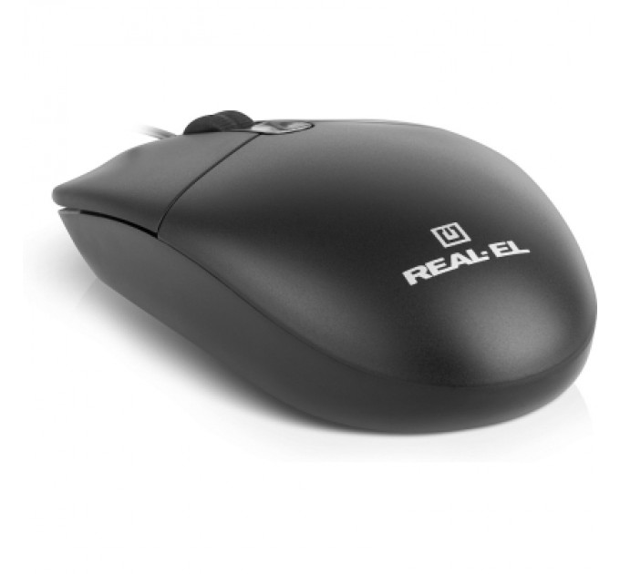 Мишка REAL-EL RM-210 USB Black (EL123200036)