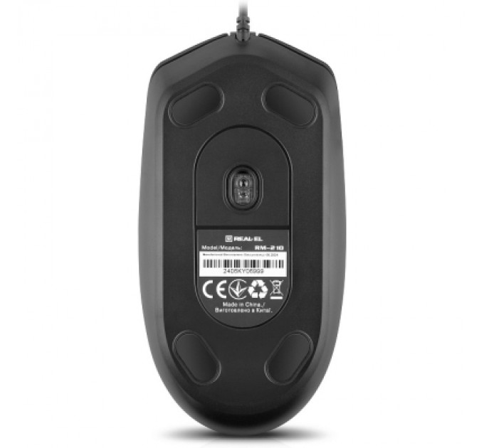 Мишка REAL-EL RM-210 USB Black (EL123200036)