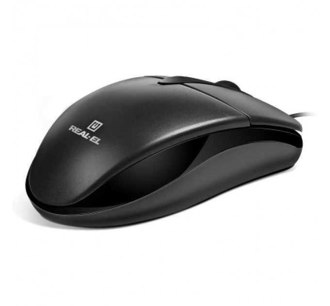 Мишка REAL-EL RM-214 USB Black (EL123200039)